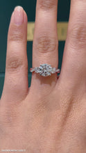 Load and play video in Gallery viewer, Trio Diamond Engagement Ring with Pave Twisting Gold Platinum band Philippines