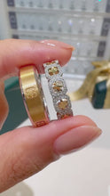 Load and play video in Gallery viewer, Constance Elle and iL Two-tone Carved Brushed Wedding Ring Bands with Round Lab or Natural Diamonds in Gold or Platinum Fine Jewelry
Lucce, Manila, Philippines