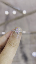 Load and play video in Gallery viewer, Azalea Pavé 1.60ct Forever ONE Moissanite 14K White Gold
