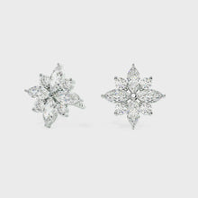 Load and play video in Gallery viewer, Lucce Constance Si Earrings 0.96CTW Lab Diamond Platinum
