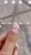 Load and play video in Gallery viewer, Pink Diamond Engagement Ring with Pave Infinity Gold Platinum band Philippines