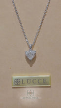 Load and play video in Gallery viewer, Lucce Kaela Heart Necklace Lab Diamond 1.05ct D VVS2 Ex IGI 14K White Gold