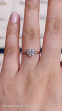 Load and play video in Gallery viewer, Round Solitaire Diamond Engagement ring with Gold or Platinum band and petals Manila Philippines