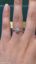 Load and play video in Gallery viewer, Round Lab Natural Diamond Engagement Ring with Infinity Gold Platinum band Philippines