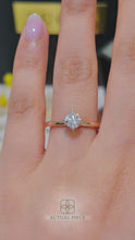 Load and play video in Gallery viewer, Lucce Constance Solitaire Round Lab Diamond 0.52ct D VVS2 Id IGI 14K Rose Gold and Platinum Prongs