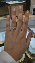 Load and play video in Gallery viewer, Lucia Pave Emerald Diamond Engagement ring in Gold or Platinum band and petals Manila Philippines