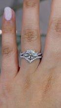Load and play video in Gallery viewer, Trio Diamond Engagement Ring with Pave Twisting Gold Platinum band Philippines