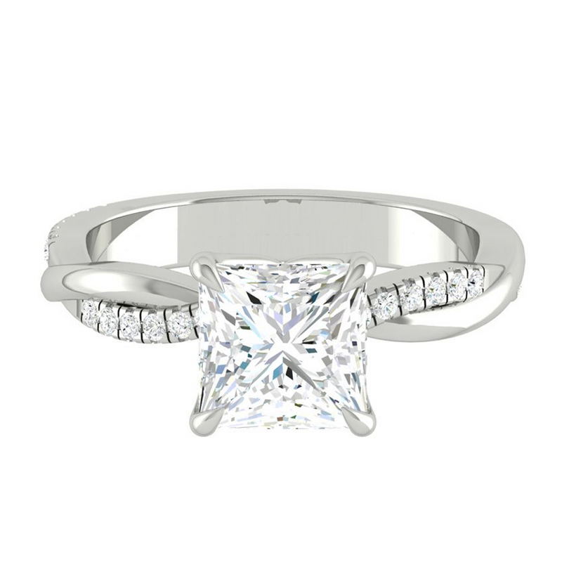 Princess Lab Diamond Engagement Ring Wedding Rings Gold Jewelry Manila Philippines Moissanite
