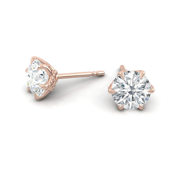 Lucce Azalea Earrings Round Diamond