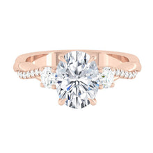 Load image into Gallery viewer, Lucce Fiore Trio Oval Moissanite