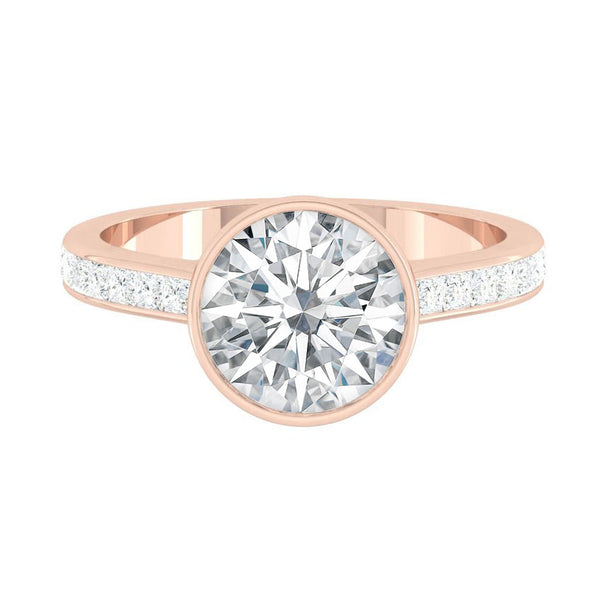Lucce Carla Channel Round Moissanite