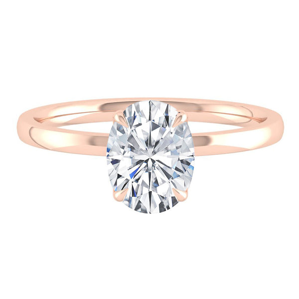 Lucce Lucia Halo Oval Moissanite