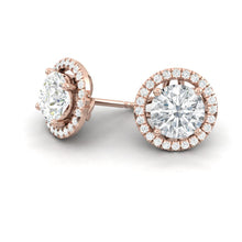 Load image into Gallery viewer, Lucce Montevalle Earrings Round Diamond
