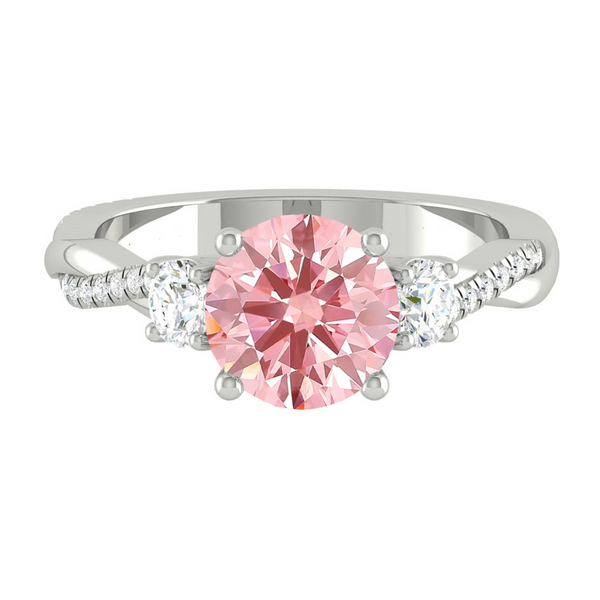 Fiore Trio Round Rosé Pink Diamond Platinum