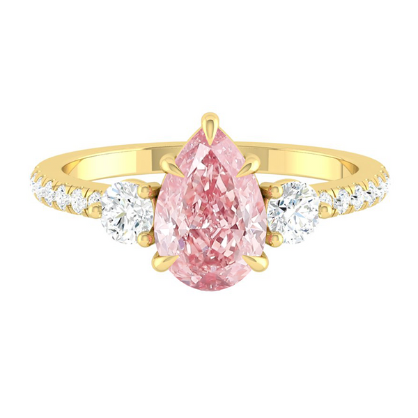 Lucce Siena Pavé Pear Rosé Pink Diamond
