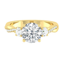 Load image into Gallery viewer, Fiore Trio 0.78ct SUPERNOVA MOISSANITE 14k Yellow Gold
