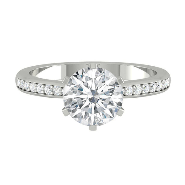 Lucce Angela Pavé Round Moissanite