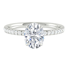 Load image into Gallery viewer, Lucce Lucia Halo Pave Oval Moissanite