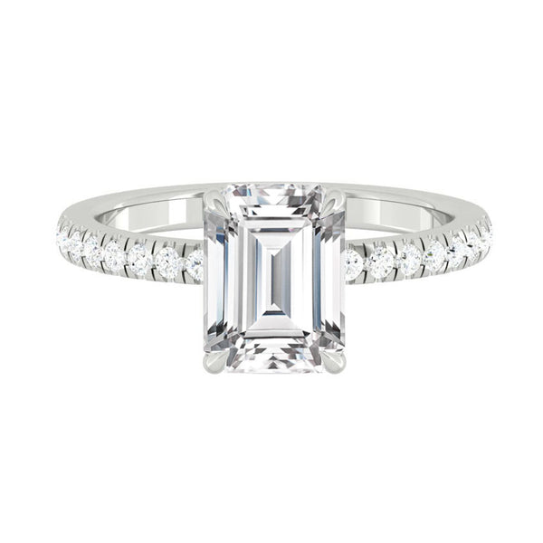 Lucce Verona Pave Emerald Moissanite