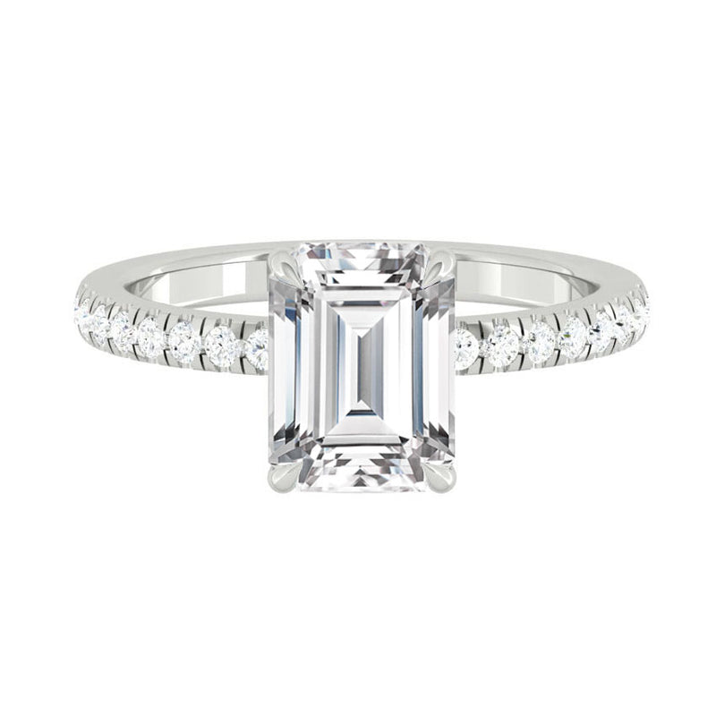 Lucce Verona Pave Emerald Moissanite