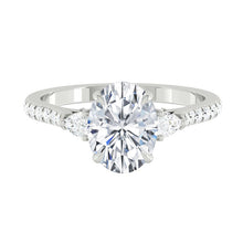 Load image into Gallery viewer, Lucce Sophia Pavé Oval Moissanite