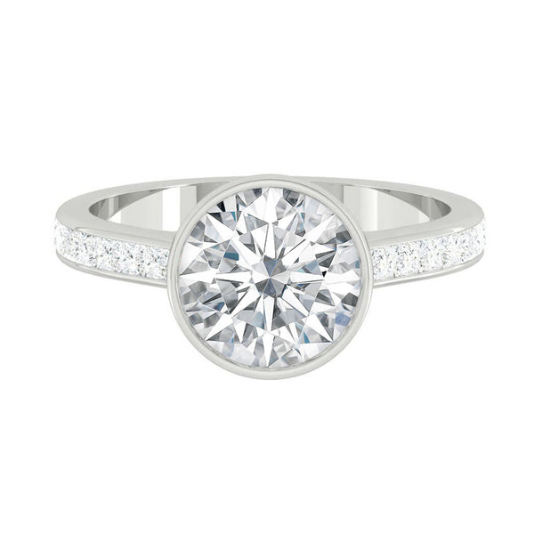 Lucce Carla Channel Round Moissanite