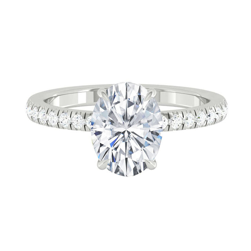 Lucce Verona Pave Oval Platinum