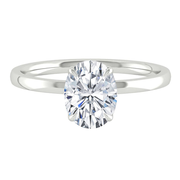 Lucce Lucia Halo Oval Moissanite