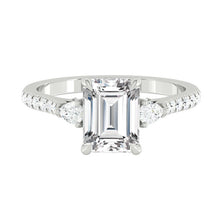 Load image into Gallery viewer, Lucce Sophia Pavé Emerald Moissanite
