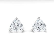 Load image into Gallery viewer, Lucce Jasmine Heart Stud 2.00ctw Premium Moissanite 14K White Gold