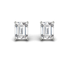 Load image into Gallery viewer, Emerald Diamond Stud Earrings in the Philippines
