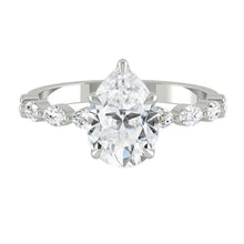 Load image into Gallery viewer, Lucce Paula Pear Lab Diamond 1.08ct D VVS2 Ex IGI 18K White Gold
