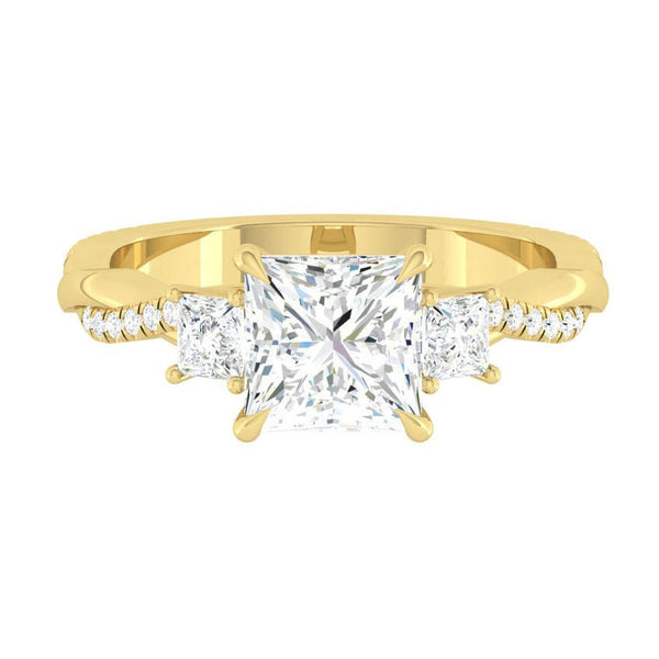 Lucce Fiore Trio Princess Moissanite