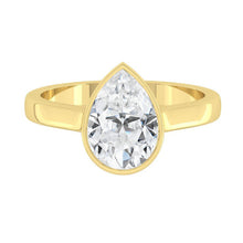 Load image into Gallery viewer, Lucce Carla Pear Lab Diamond 0.83ct D VVS2 Ex IGI 14K Yellow Gold