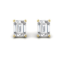 Load image into Gallery viewer, Emerald Diamond Stud Earrings in the Philippines
