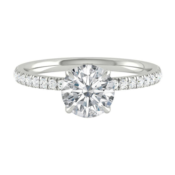 Lucia Halo Pave Round Platinum