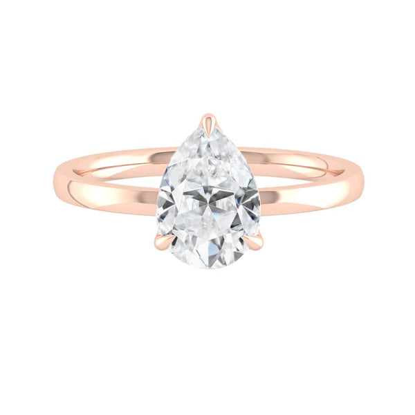 Lucce Lucia Halo Pear Moissanite
