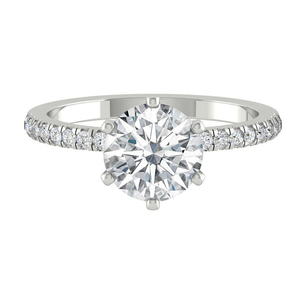 Lucce Miriam Pavé Round Moissanite