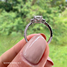 Load image into Gallery viewer, Where to buy Emerald Engagement ring wedding rings gold jewelry trilogy three stone lab diamond manila philippines