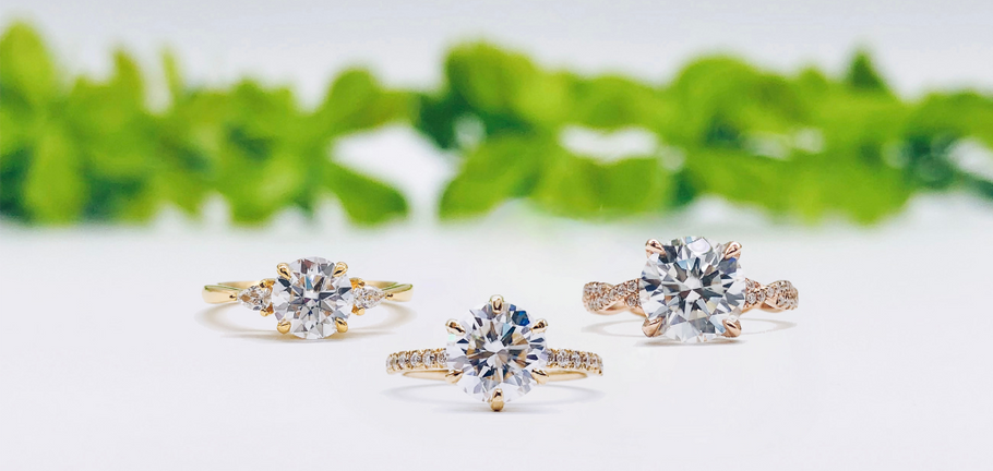 Visual Carat Size Guide: Round Cut Moissanite