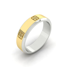 Load image into Gallery viewer, Emblem Band 5.5mm 18K Yellow Gold/Platinum
