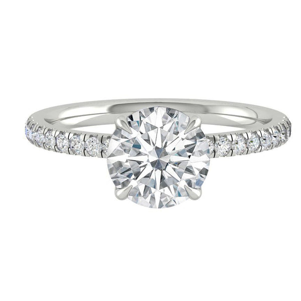 Lucce Lucia Pavé Round 0.48ct SUPERNOVA Moissanite 14K White Gold