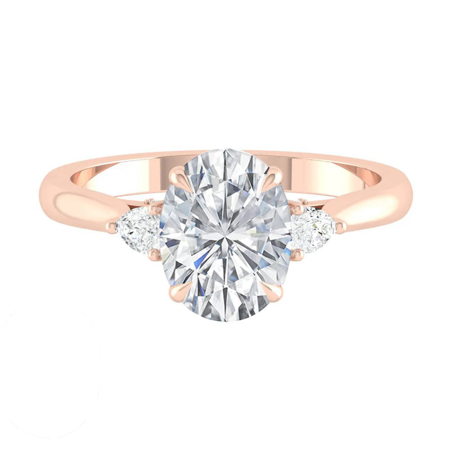 Sophia Oval 0.77ct E VS1 Ex IGI 18K Rose Gold