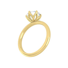 Load image into Gallery viewer, Lucia 6-Prong Lab Diamond 0.77ct D VVS2 Id IGI 18K Yellow Gold
