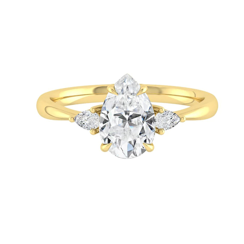 Mia Pear 0.90ct SUPERNOVA Moissanite 18K Yellow Gold