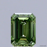 1.06ct EMERALD Diamond GREEN VS2 EX - IGI 809685849