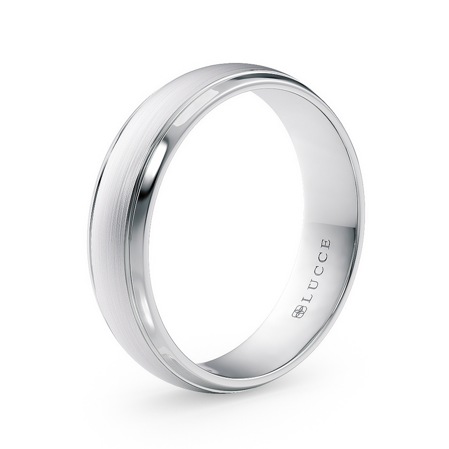 Load image into Gallery viewer, LUCCE ABBRACCIO™ Brushed 5mm 14K White Gold
