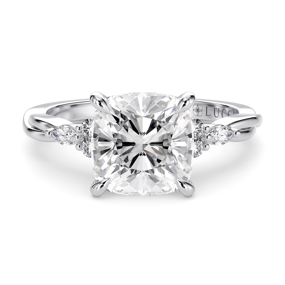 Load image into Gallery viewer, LUCCE ALESSA™ Cushion Natural Diamond 1.01ct I VVS1 GIA 18K White Gold
