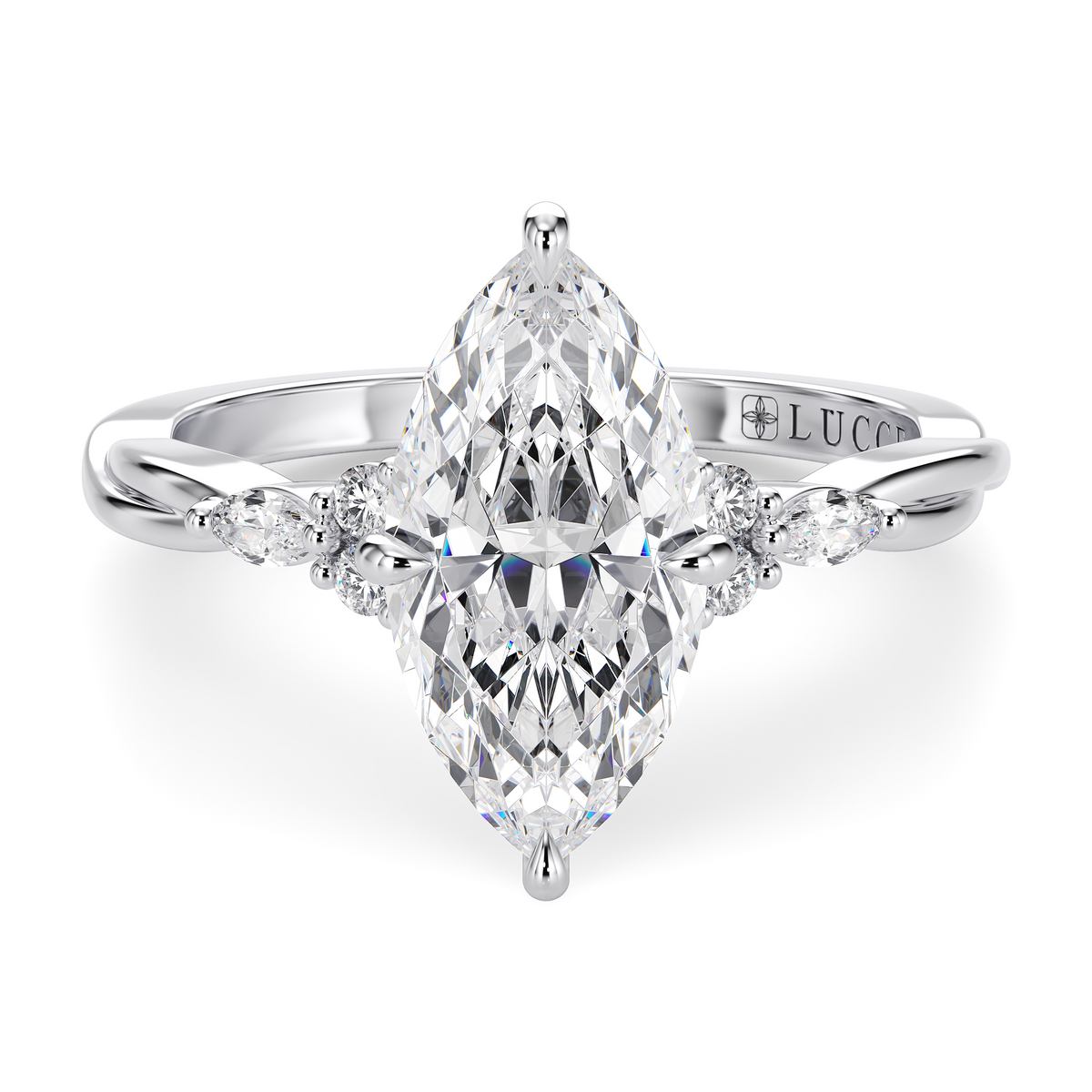 Load image into Gallery viewer, LUCCE ALESSA™ Marquise Lab Diamond 1.05ct D VVS2 IGI 14K White Gold
