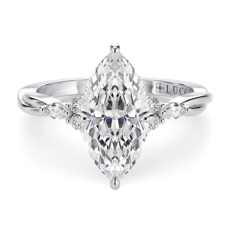Load image into Gallery viewer, LUCCE ALESSA™ Marquise Lab Diamond 1.05ct D VVS2 IGI 14K White Gold
